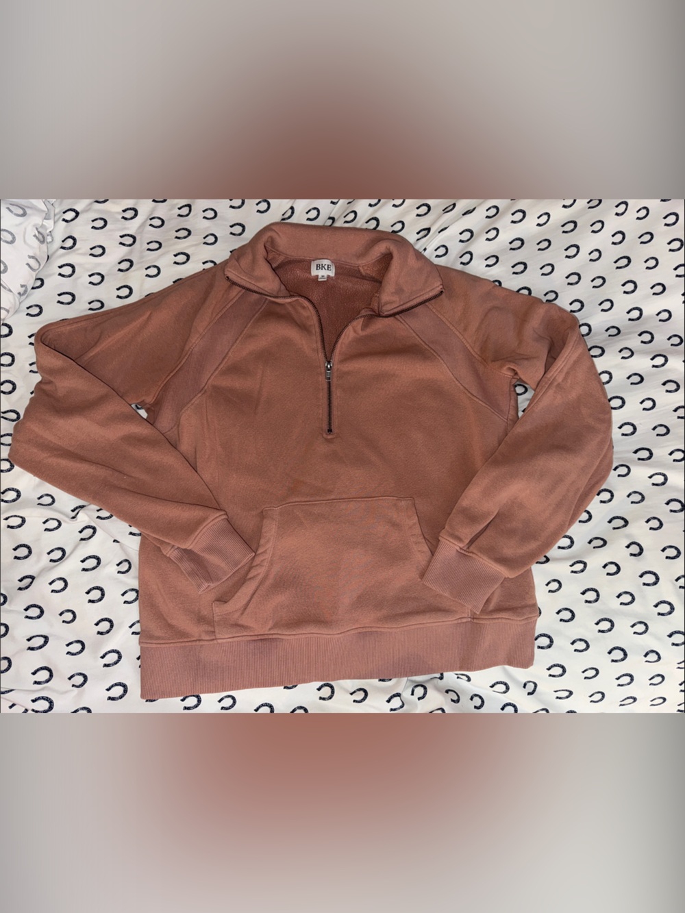 BKE Half-Zip Pullover in Dusty Rose